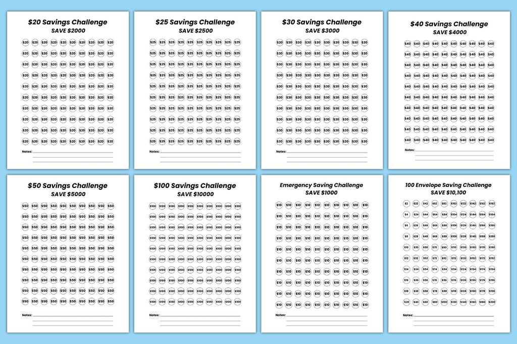 Money Saving Challenge Digital Planner