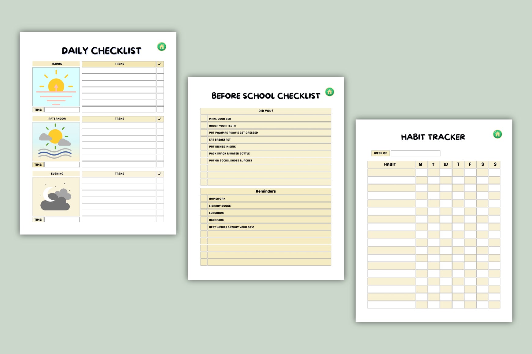 Kids Goal Reward Charts Planner