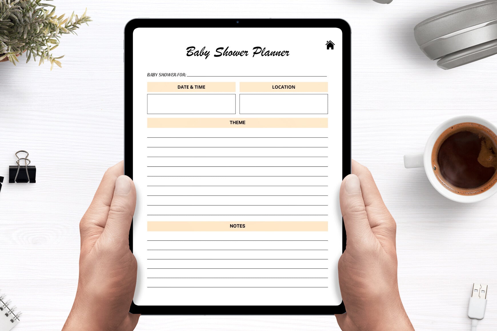Editable Baby Shower Planner