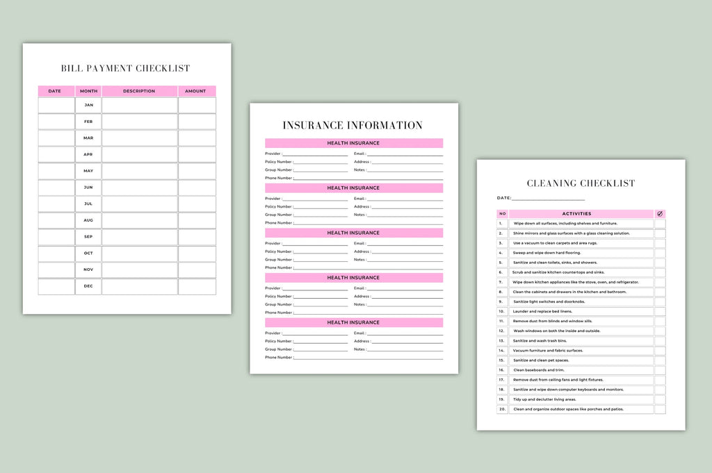 Life Admin Binder Planner