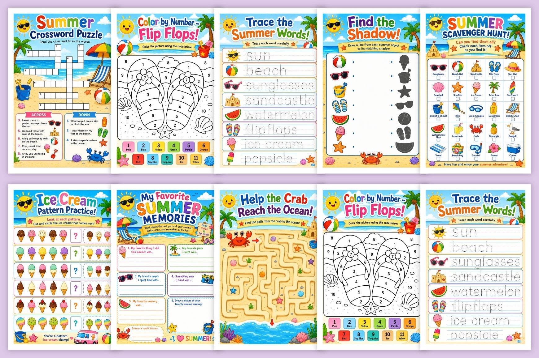 Summer Activity For Children Book