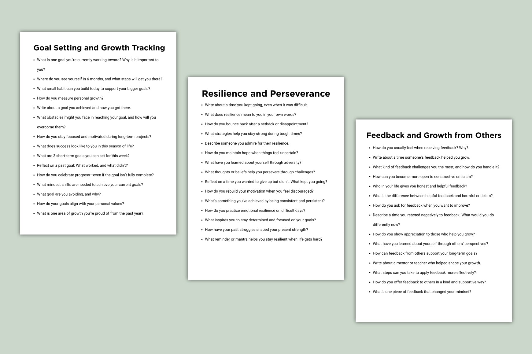 Elevate Mindset Reflection Prompts