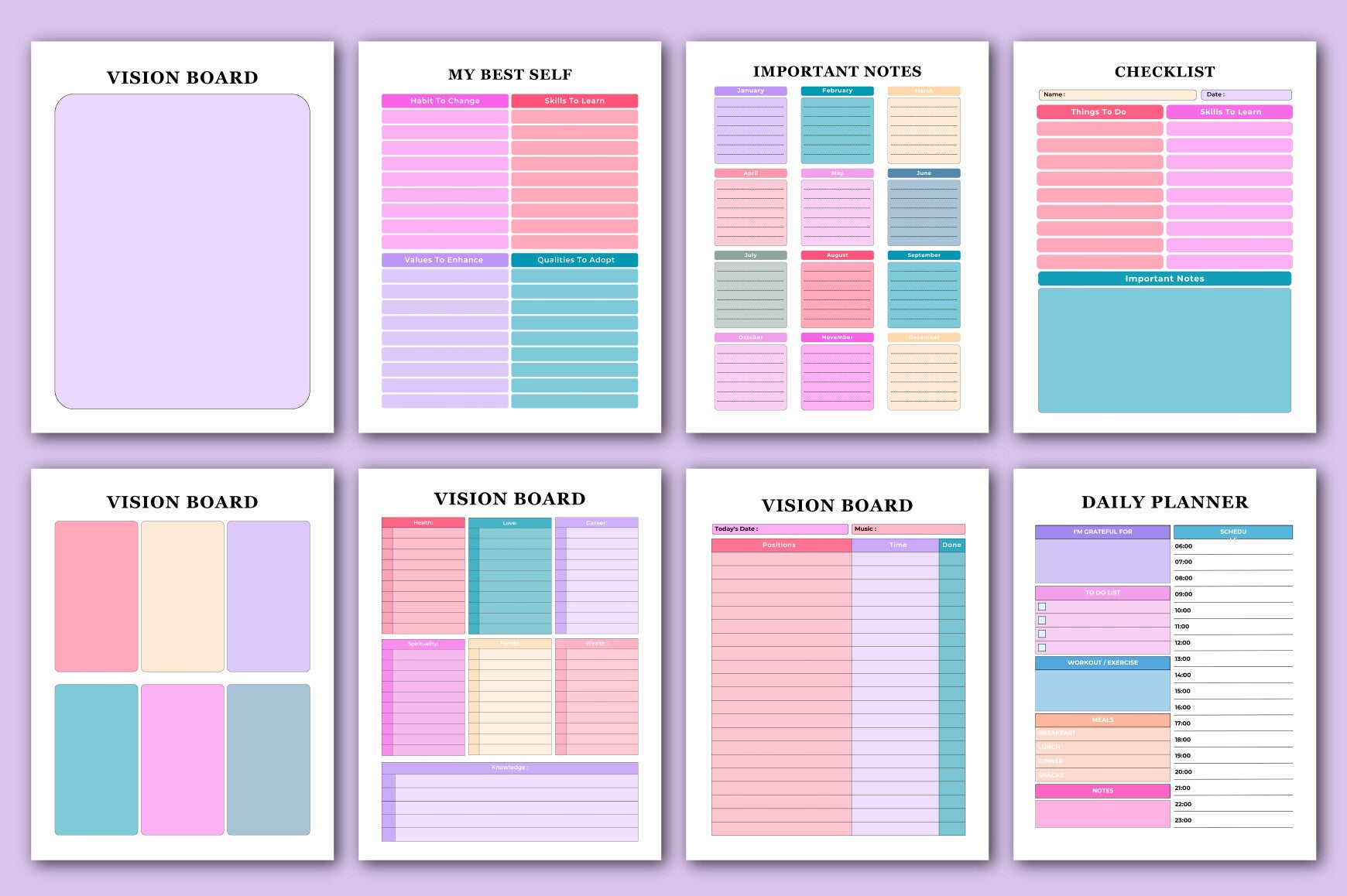 Vision Board Planner