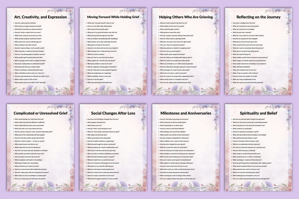 Grief Prompts for Healing and Reflection