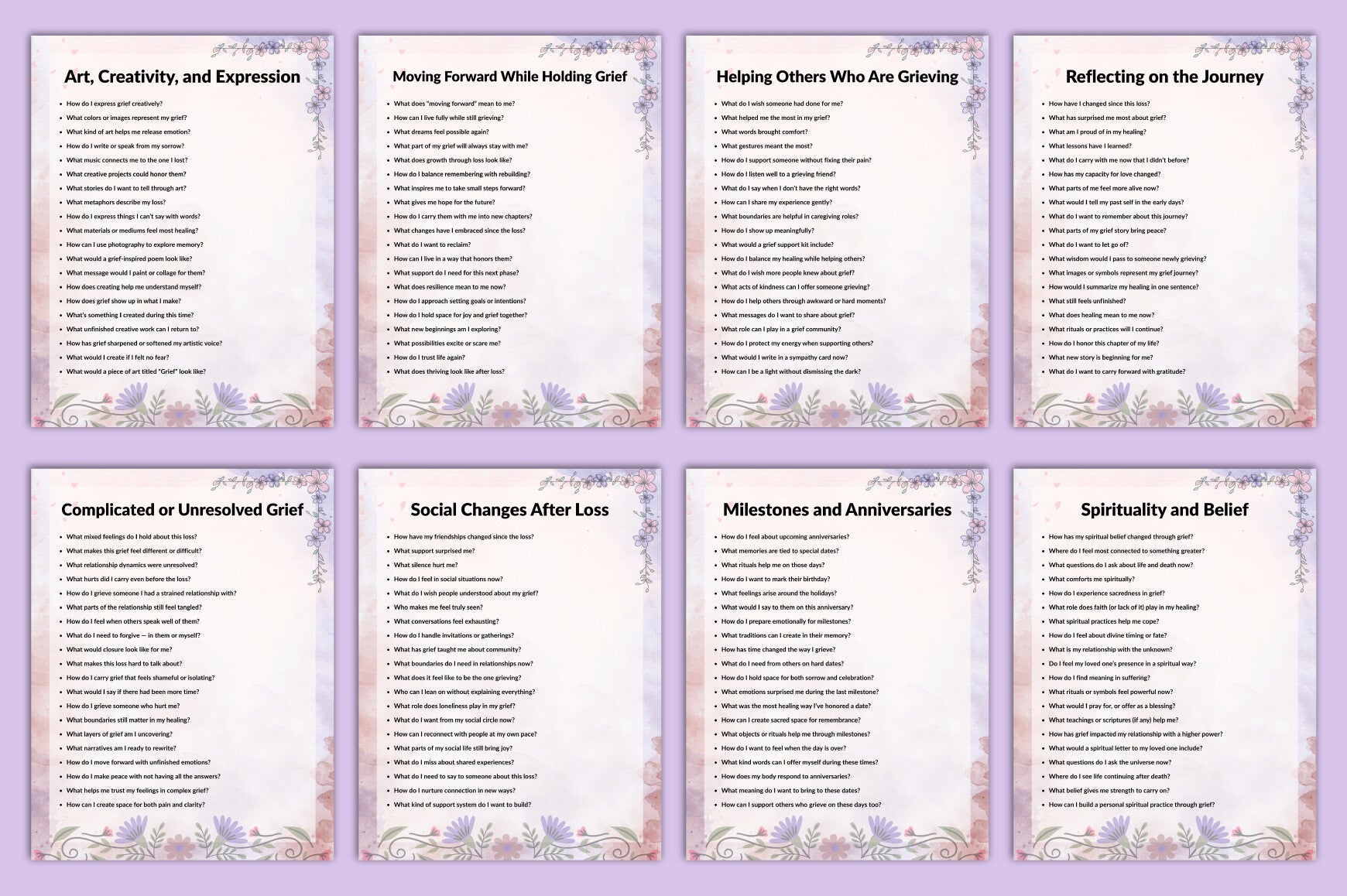Grief Prompts for Healing and Reflection