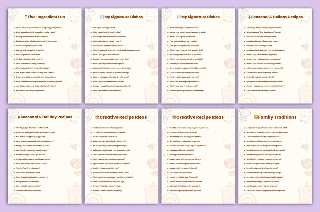 Recipe Prompts for Creative Cooking