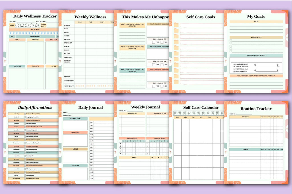 Self Care Planner