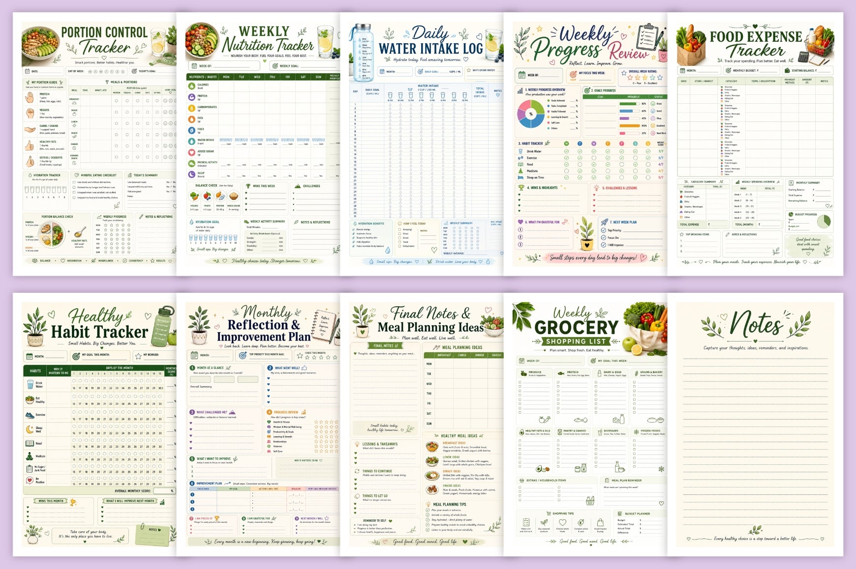 Meal Prep Weekly Food Planner