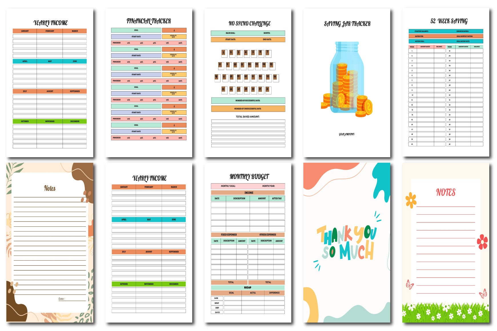 Rainbow Budget Planner