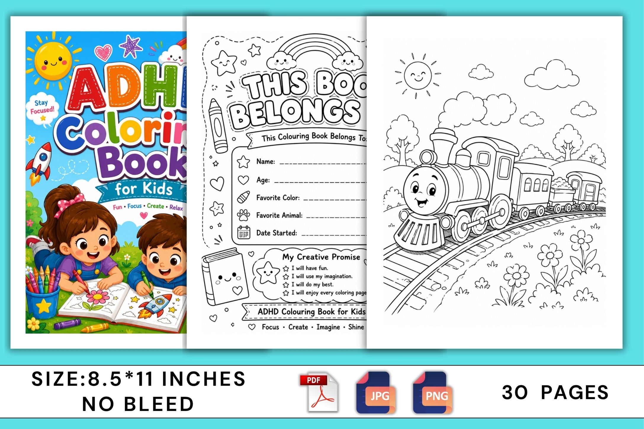 Adhd Coloring For Kids Book