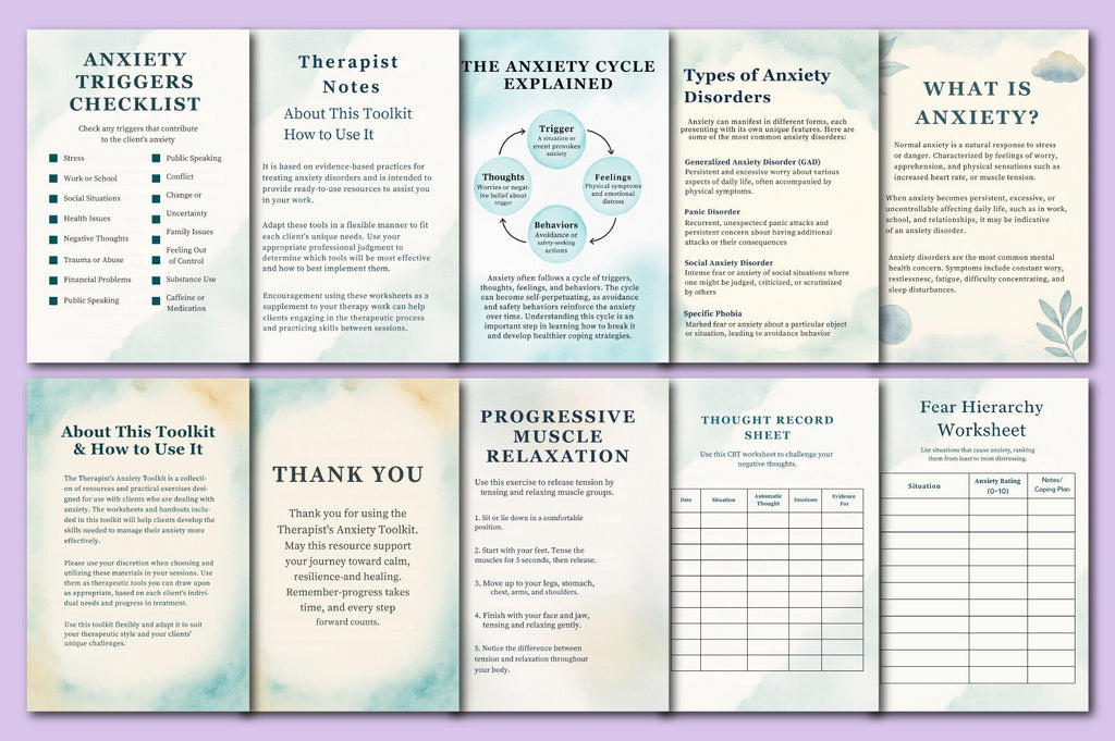 Therapists' Anxiety Toolkit Planner