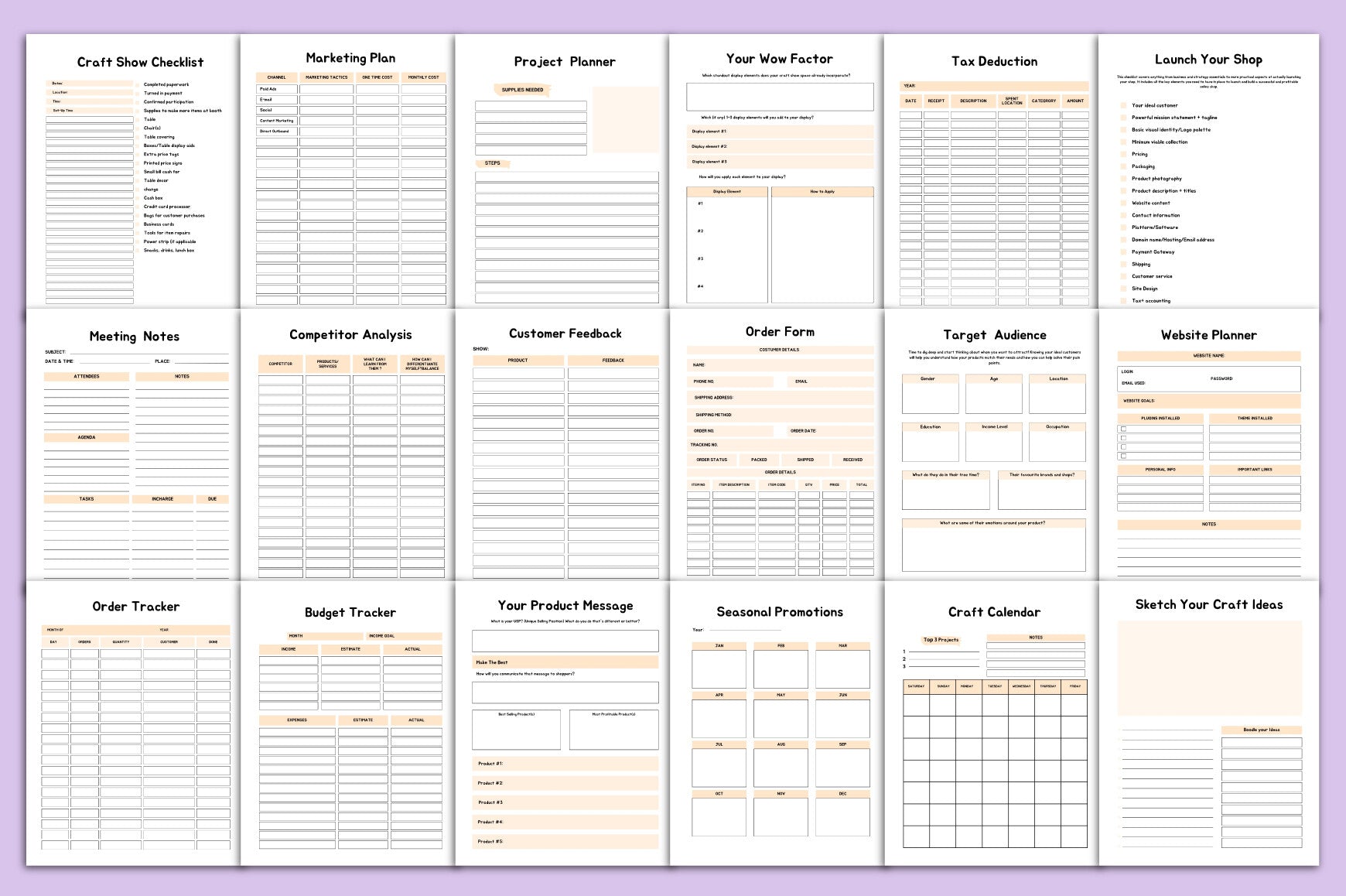 Craft Business Planner