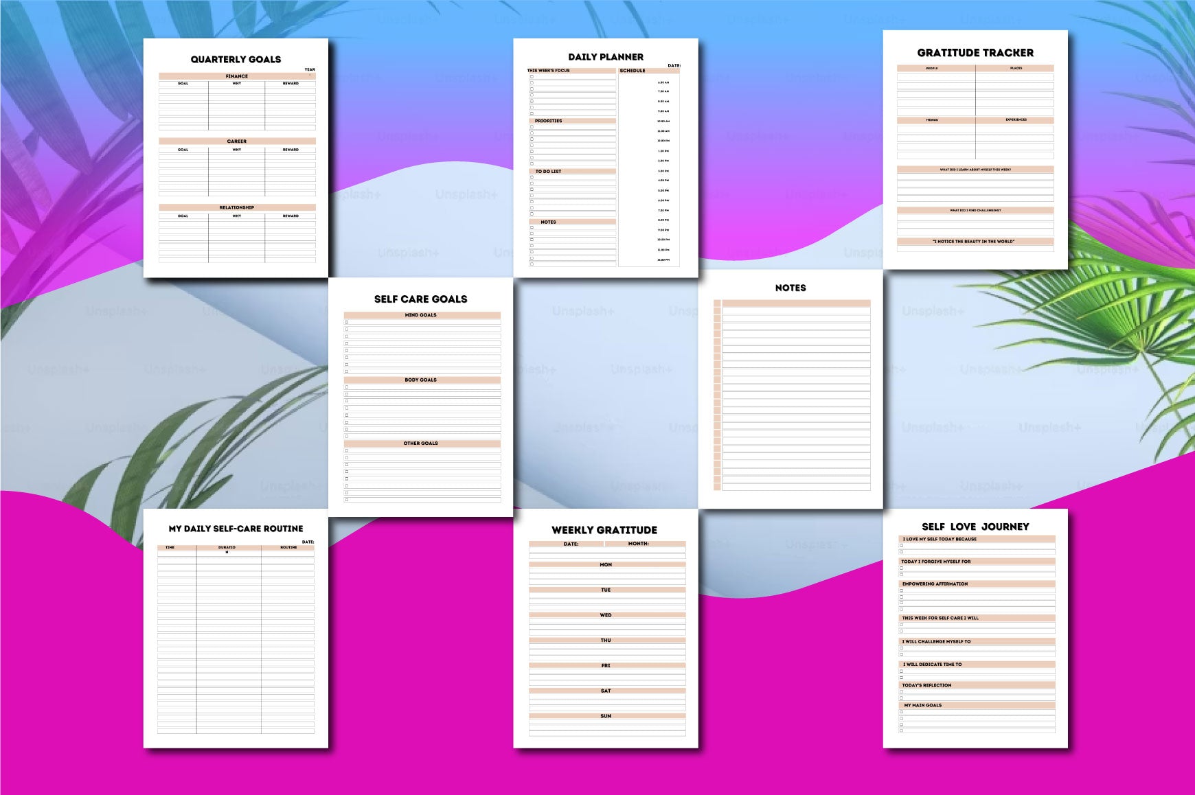 Self Care Wellness Journal