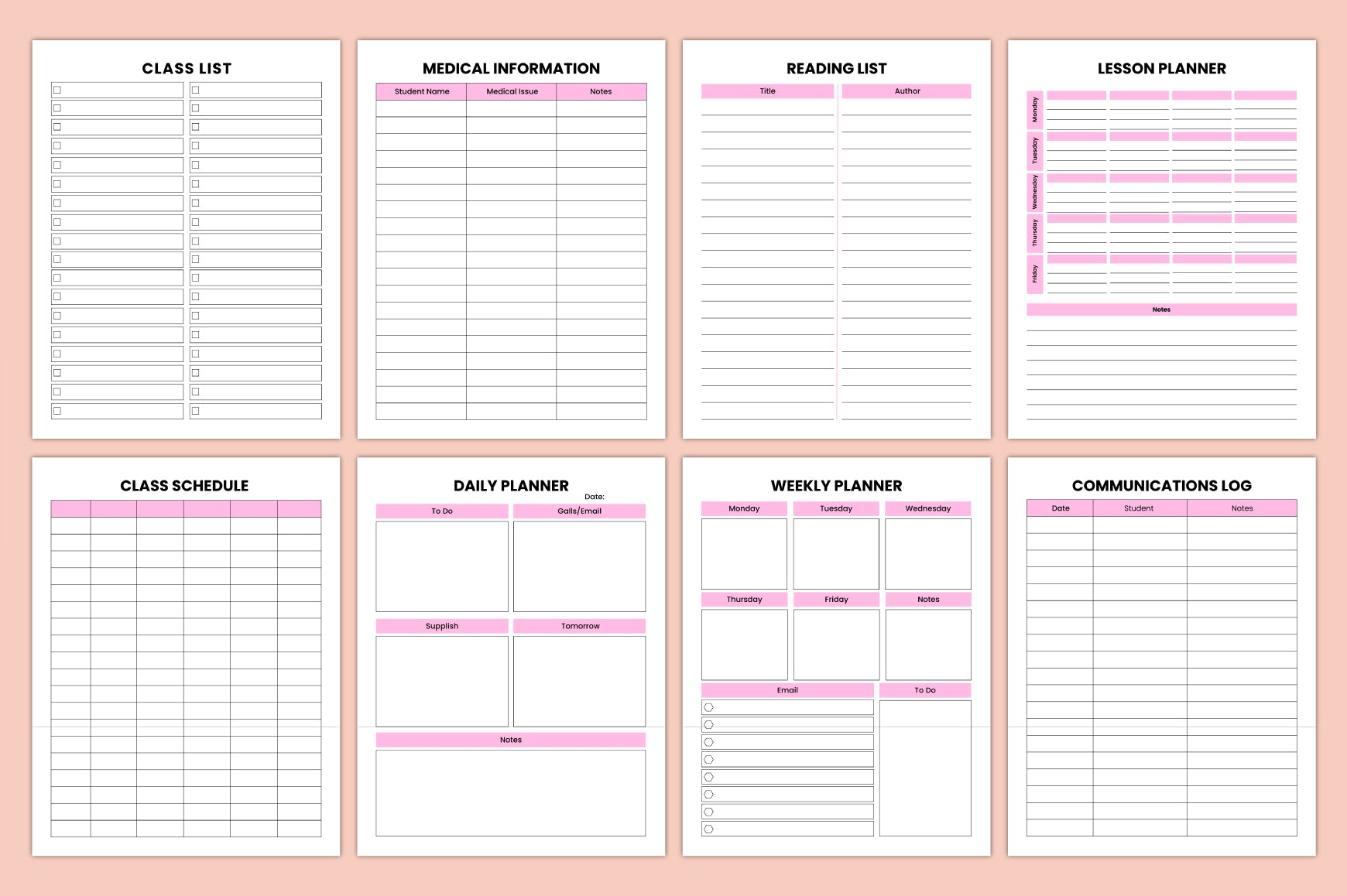 Teacher Planner