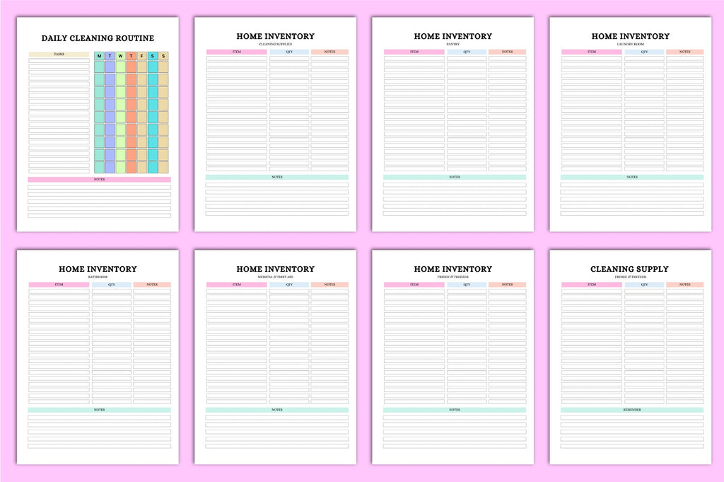 ADHD Cleaning Planner for Effective Organization Room Planner