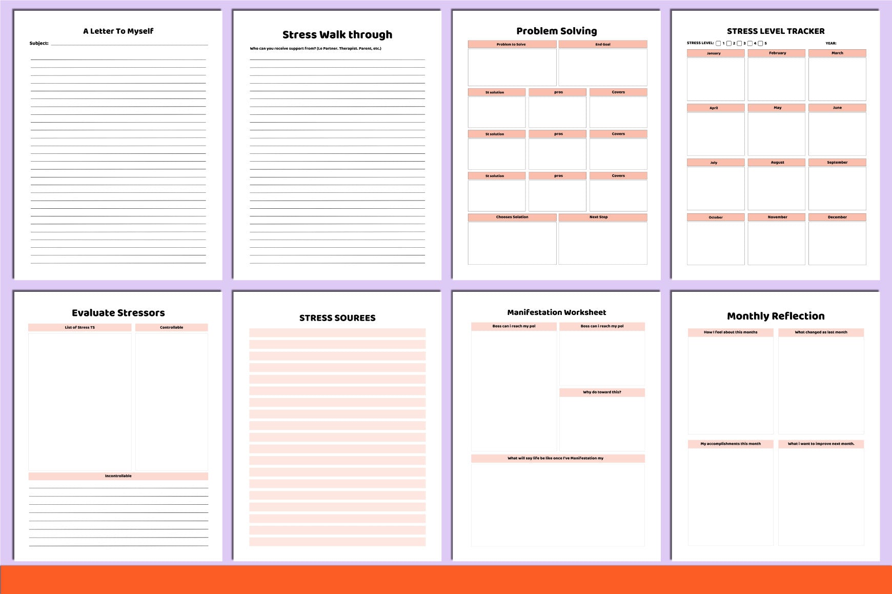 Stress Processing Journal Planner