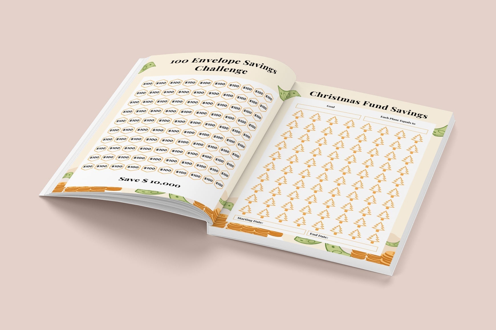 Money Saving Goals Challenge Planner