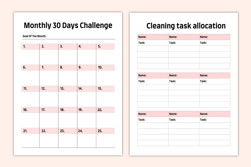 Home Reset Decluttering Planner