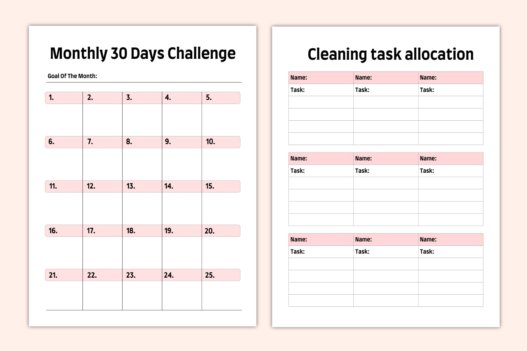 Home Reset Decluttering Planner