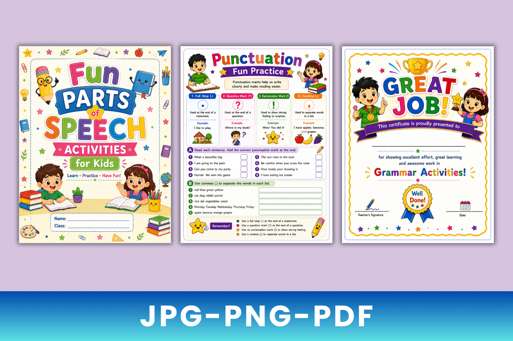 Fun Parts Of Speech Activities