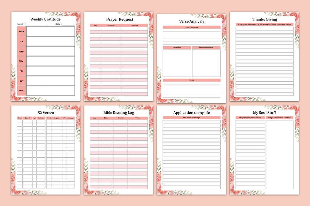 Bible Study Devotional Reflection Journal