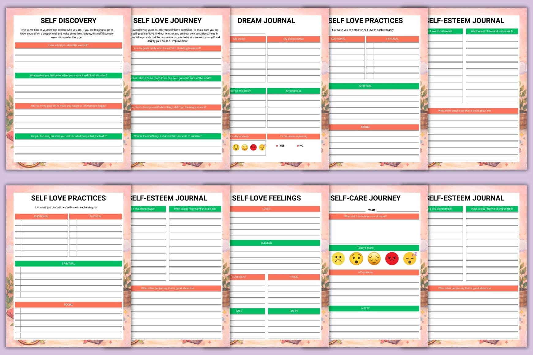 Self Love Healing Workbook