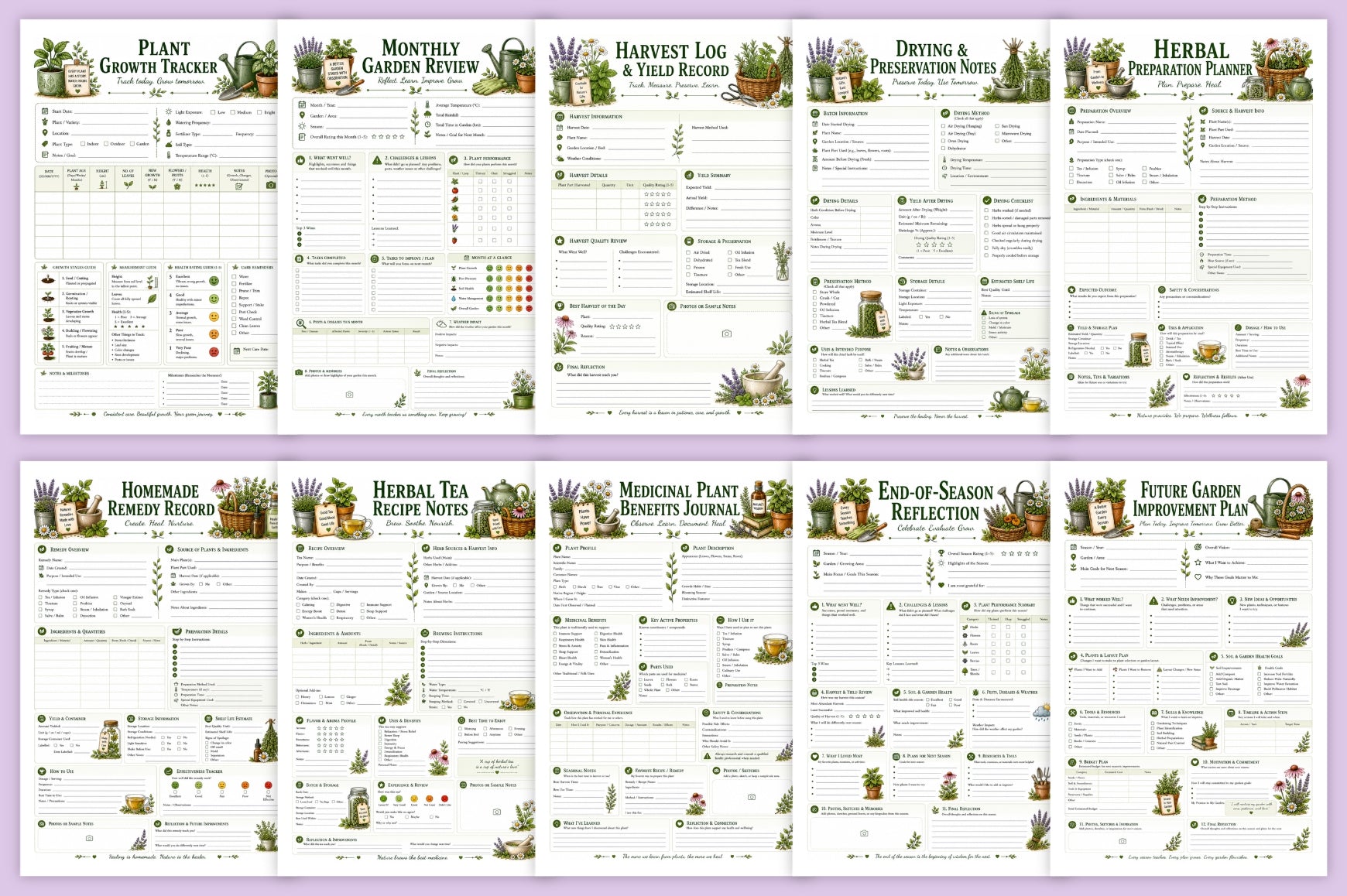 Grow Harvest Medicinal Plants Workbook