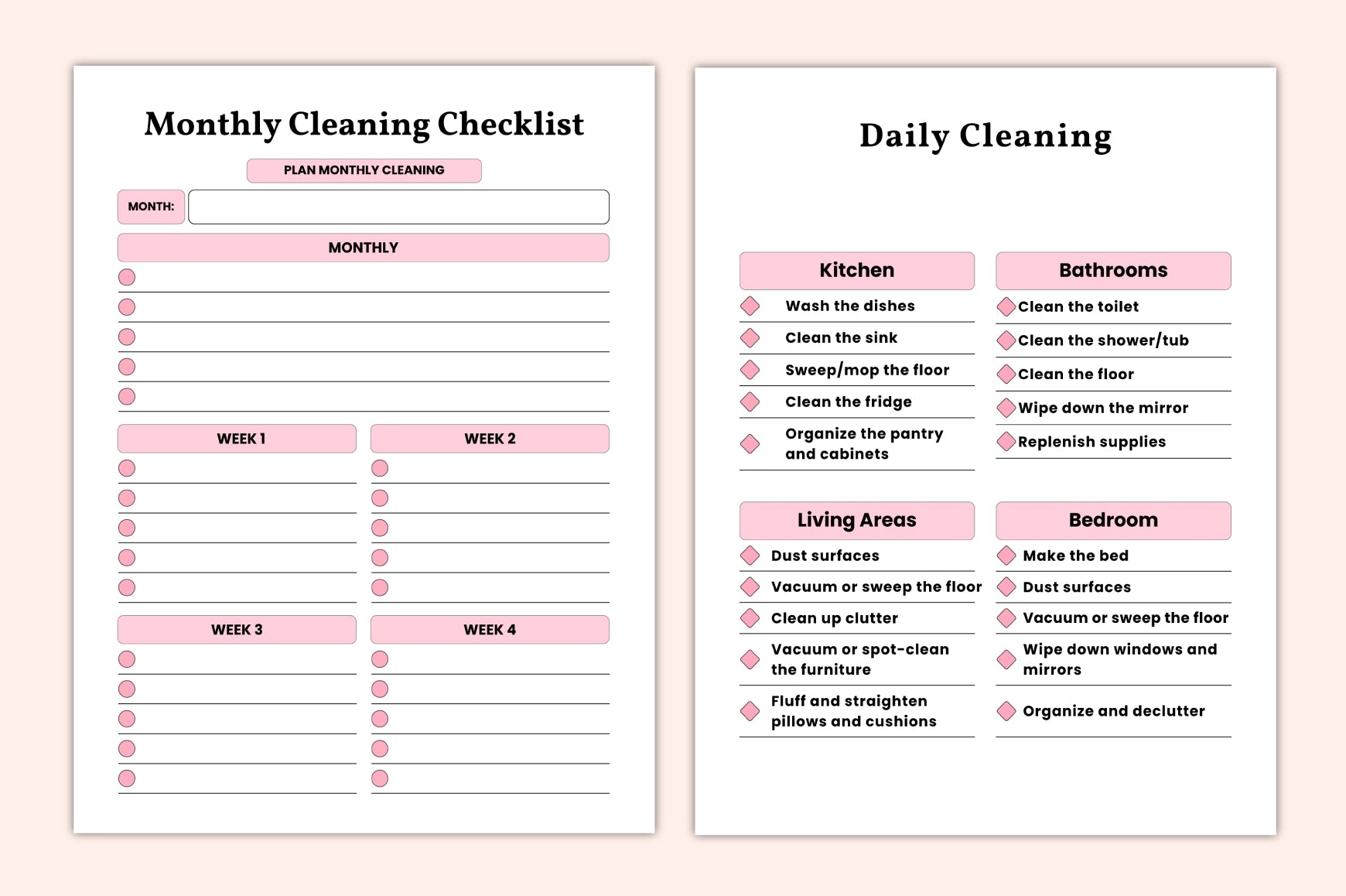 Home Cleaning Planner