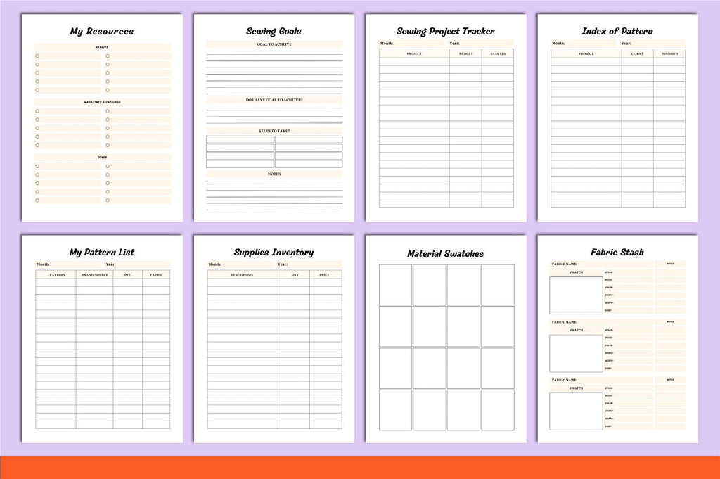 Sewing Projects Planner
