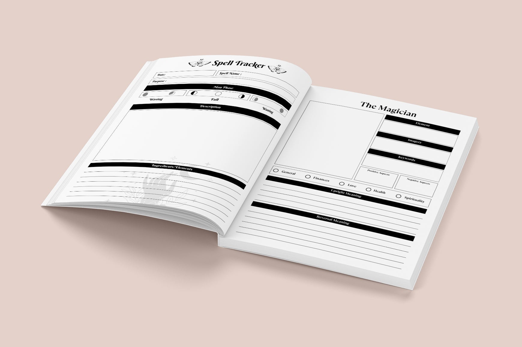 Moon Phases Tarot Journal
