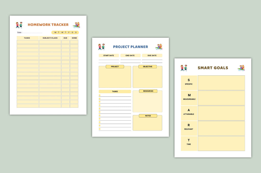Kids Study School Planner