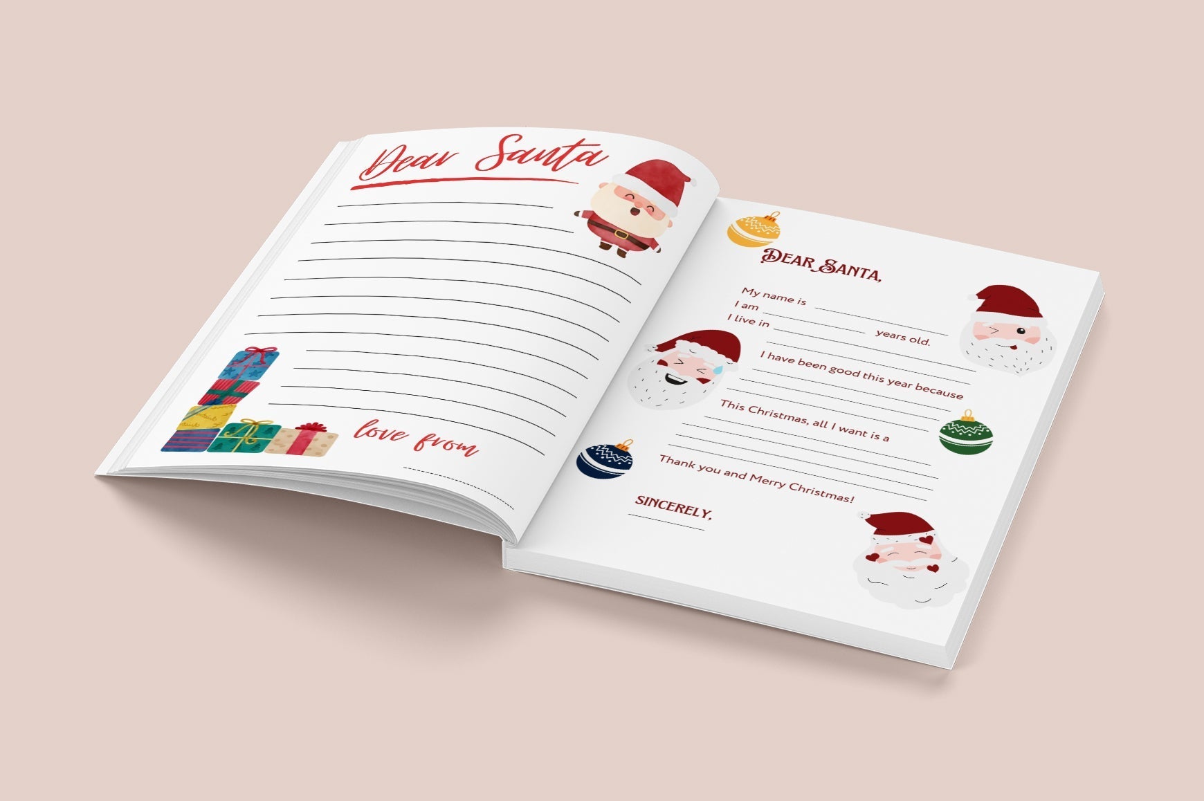 Mega Letter to Santa for Kids Planner