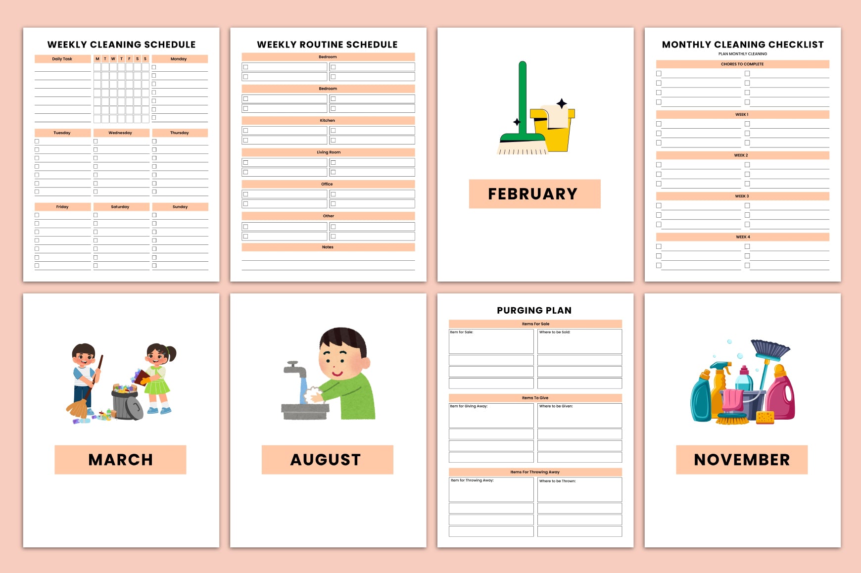 Yearly Home Cleaning Routine Journal