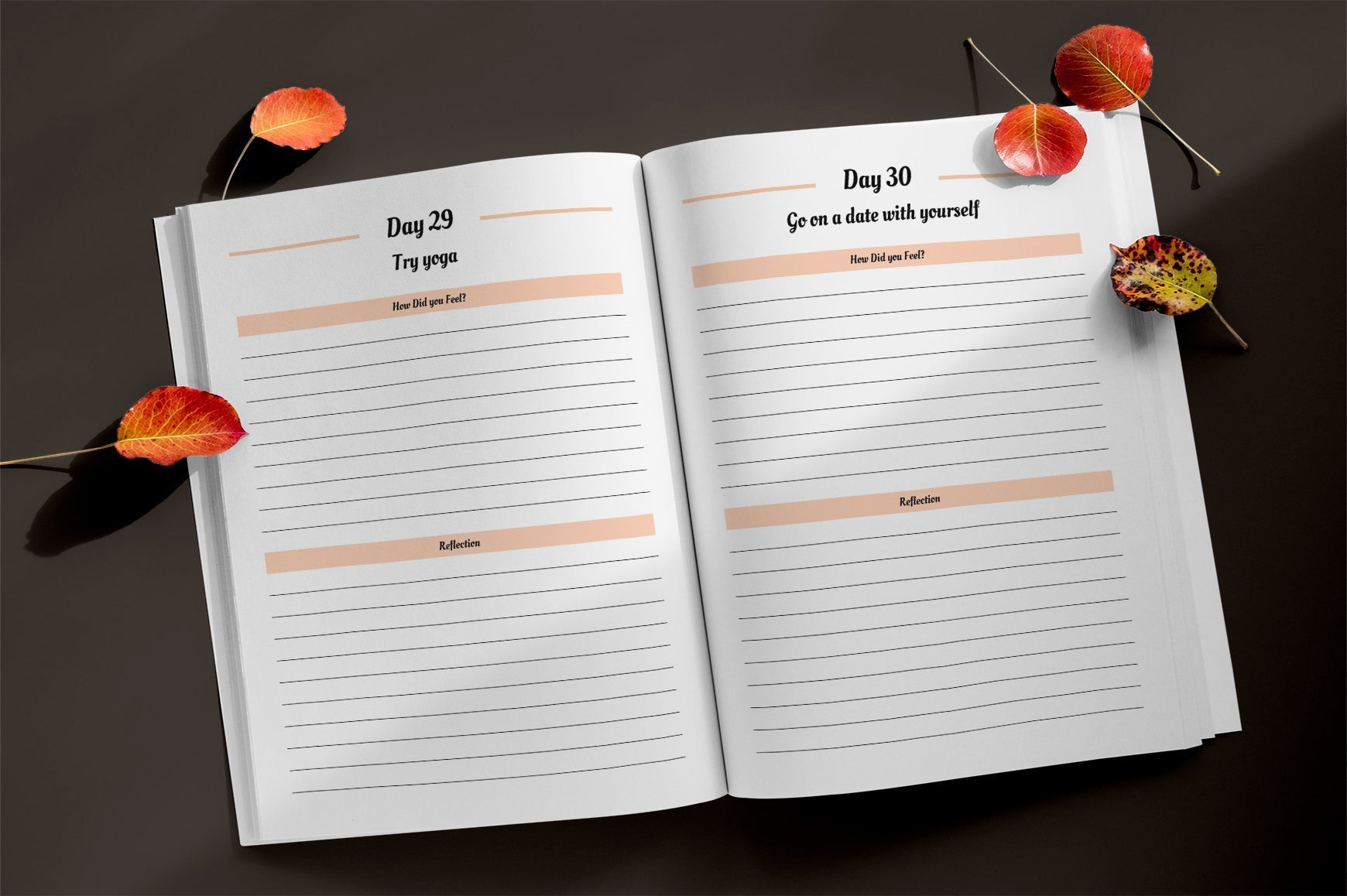 Day Glow Up Challenge Planner
