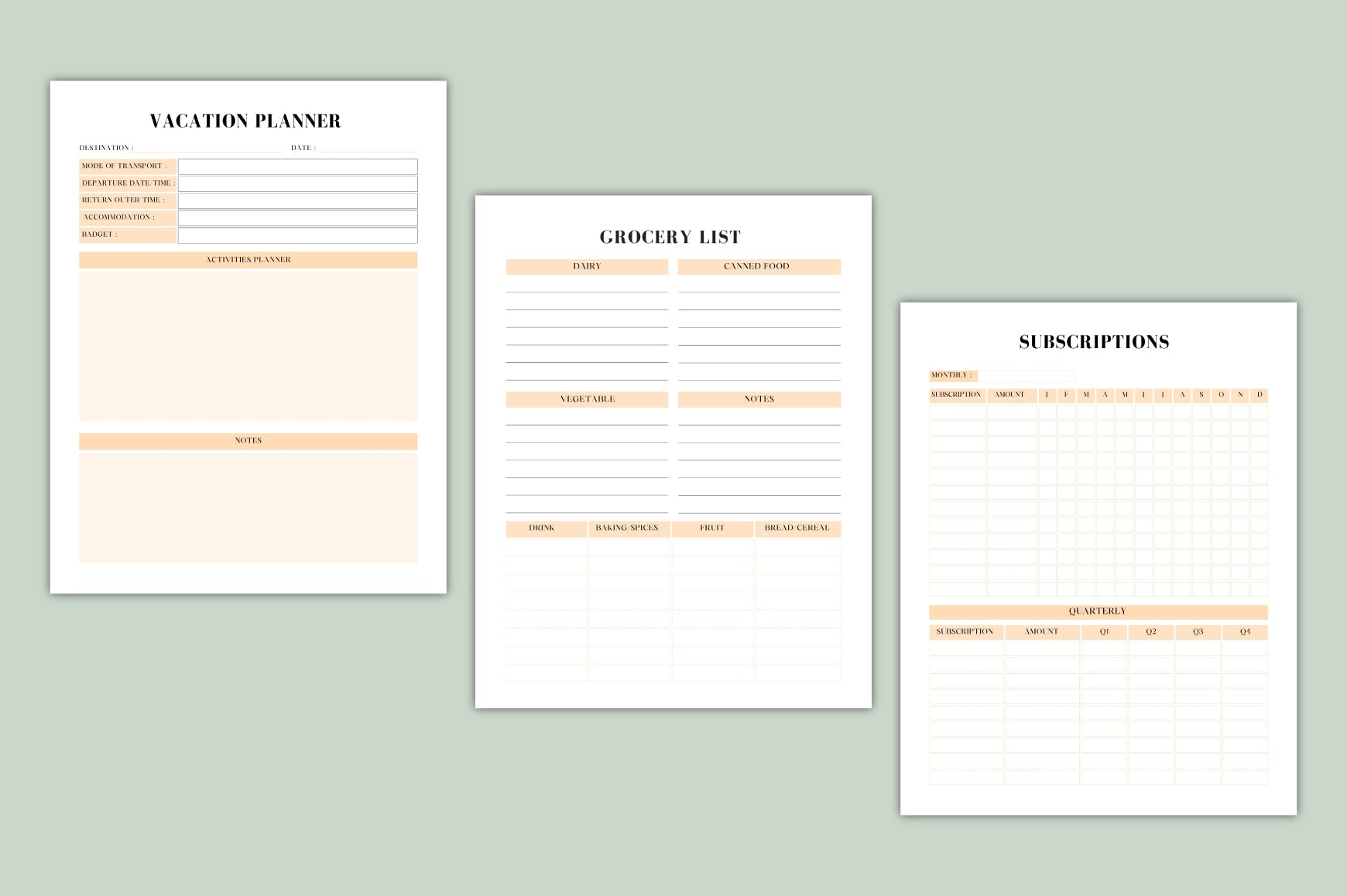 Household Binder Planner