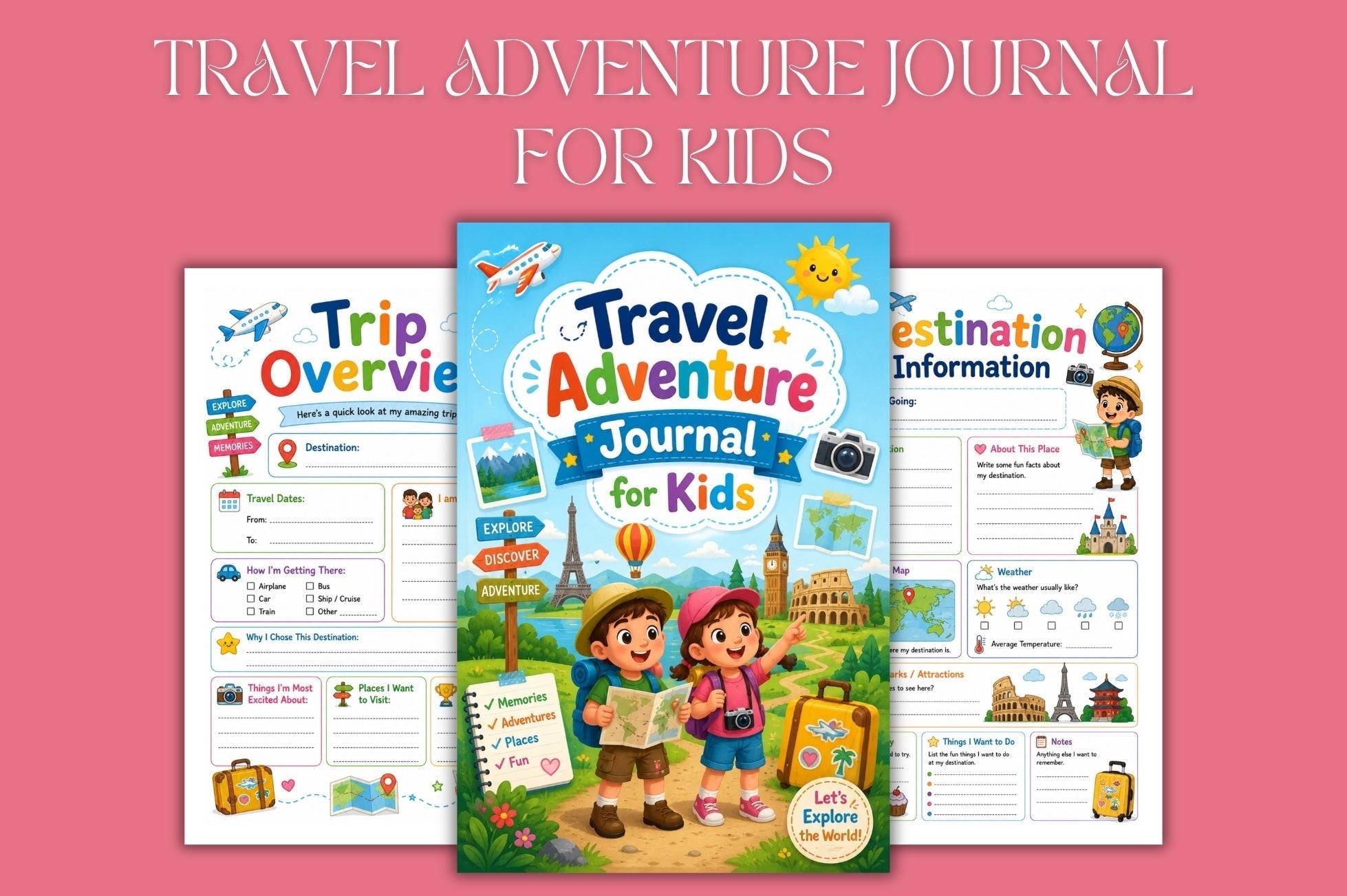 Travel Adventure For Kids Journal