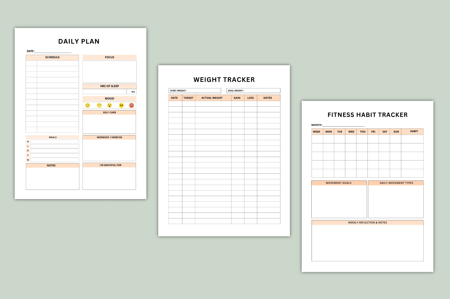 Power Routine Fitness Planner