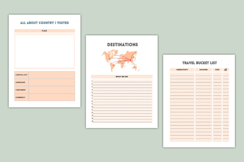 Young Travelers Memory Journal