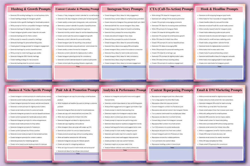Social Media Template Prompts