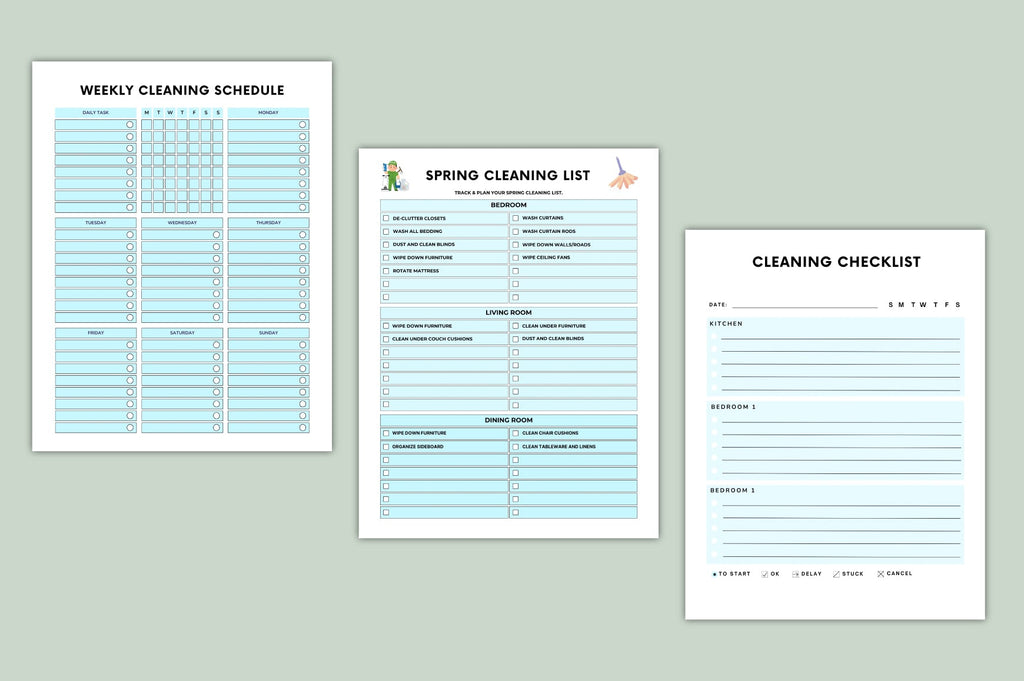 Clear Home ADHD Planner with home reset and organization printables