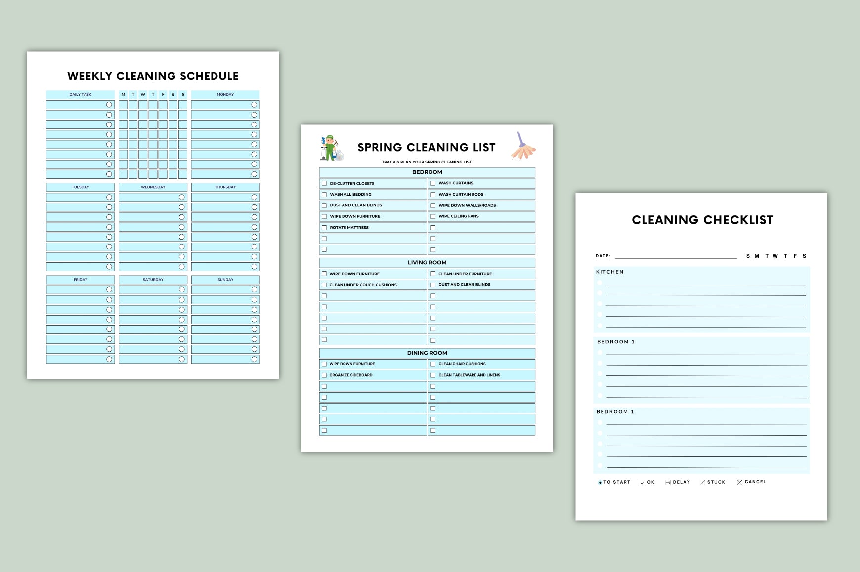 Clear Home ADHD Planner with home reset and organization printables