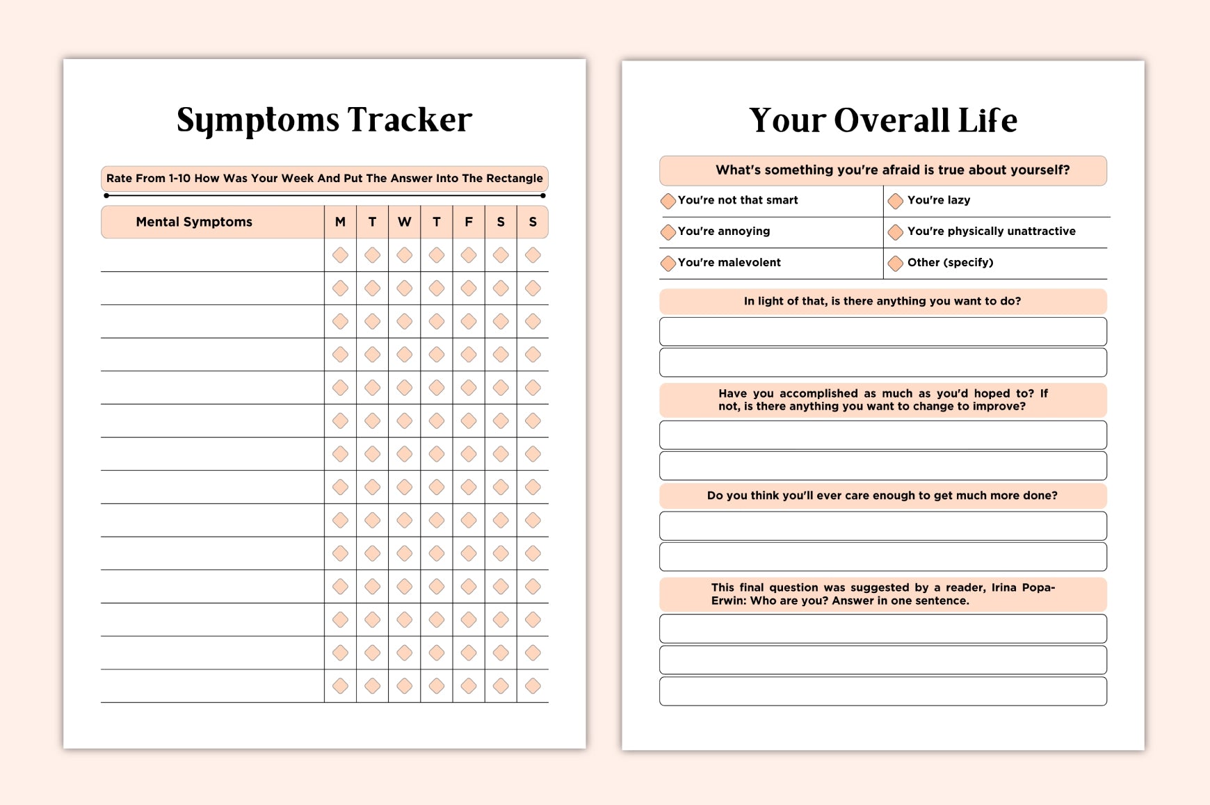 Self Therapy Workbook for Personal Growth