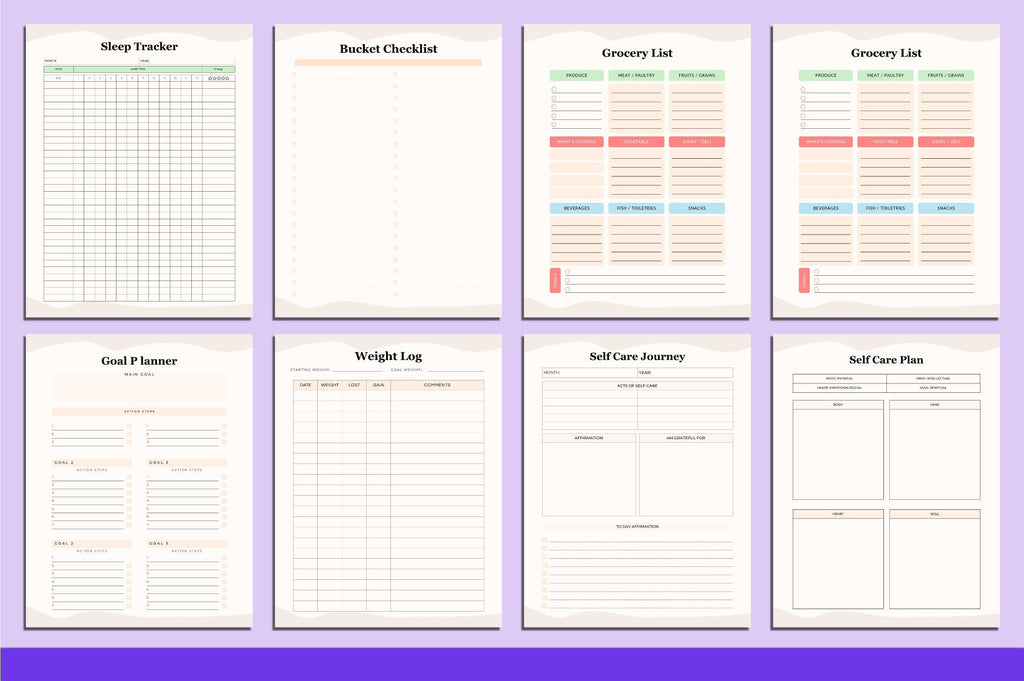 ADHD Printable Planner with weekly organizer and productivity worksheets