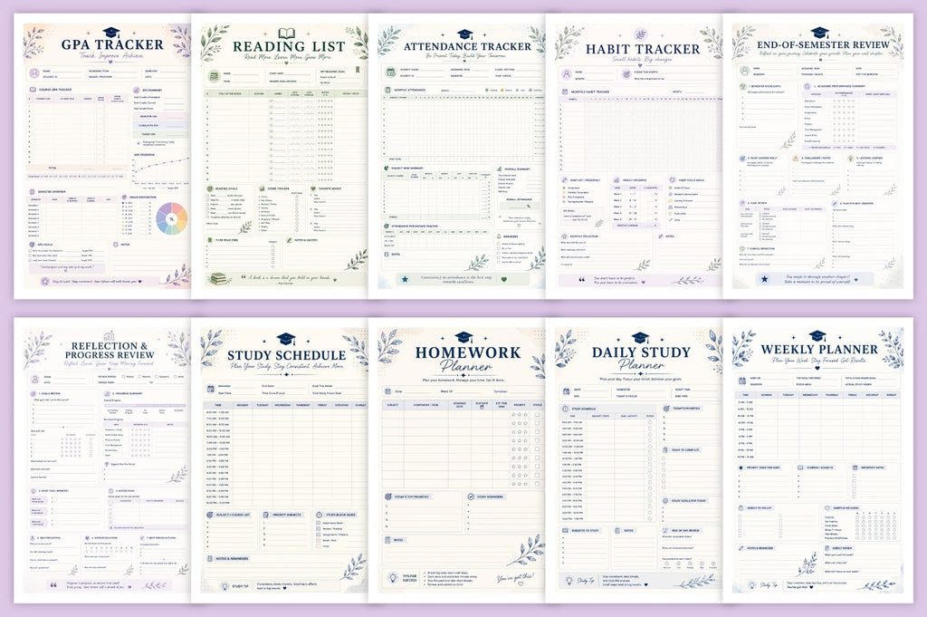 Academic Success For Students Planner