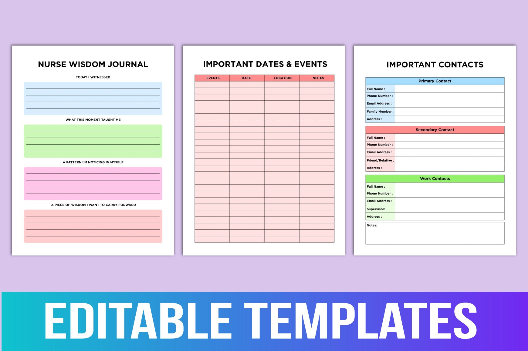 Mindful Nurses Planner