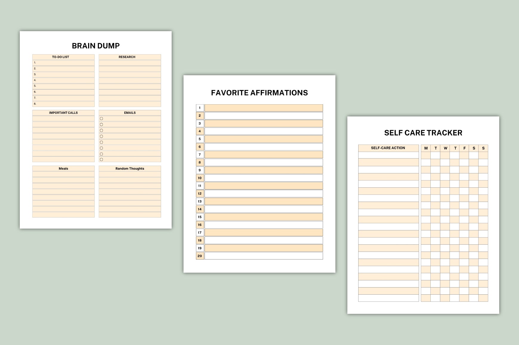 ADHD Neuro Dump Clarity Workbook with printable clarity and planning worksheets