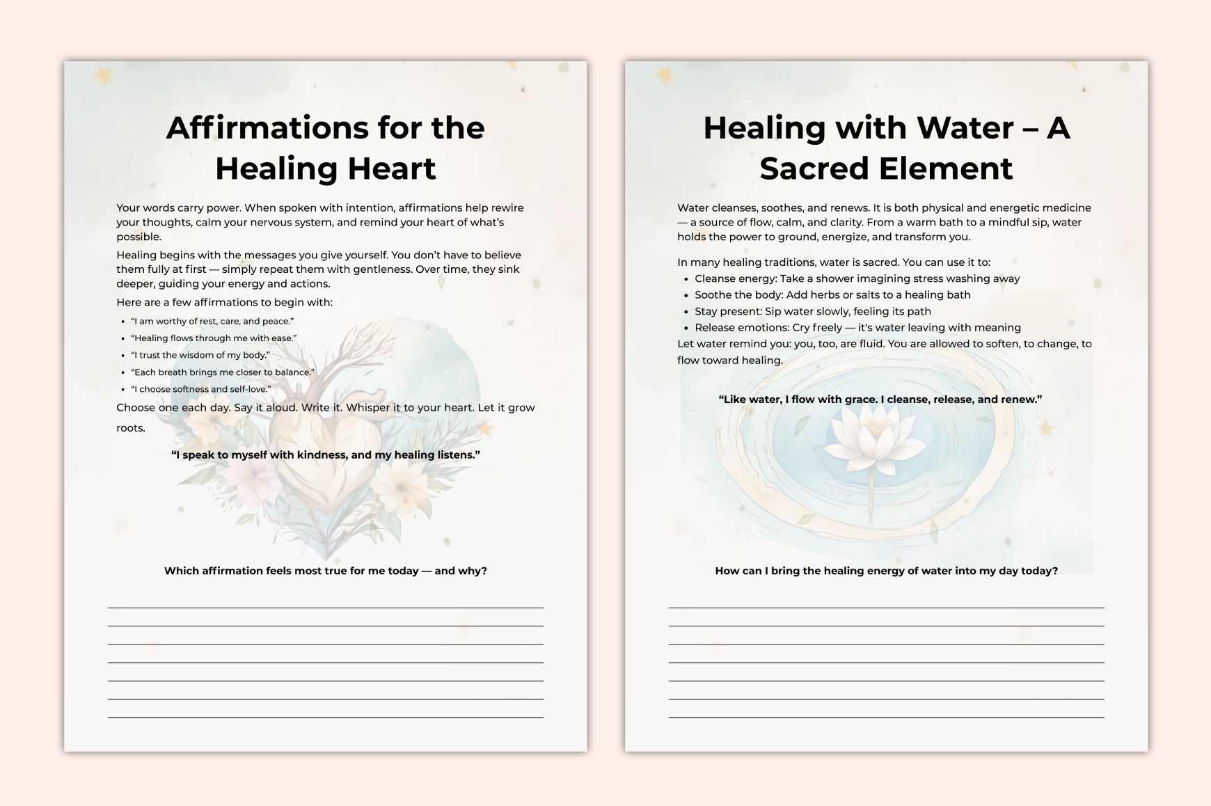 Natural Healing Self-Care Planner