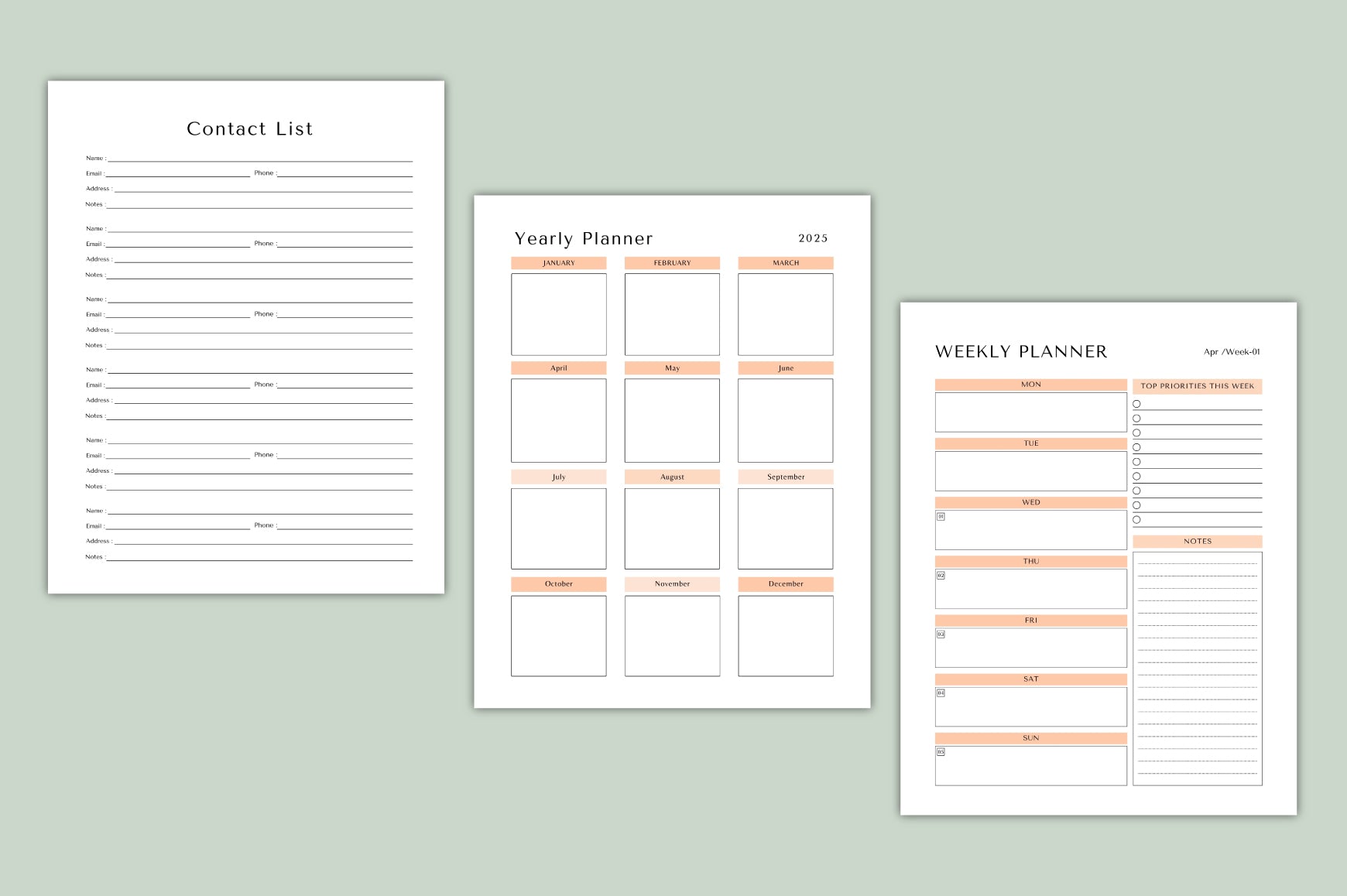 Weekly Productivity Planner