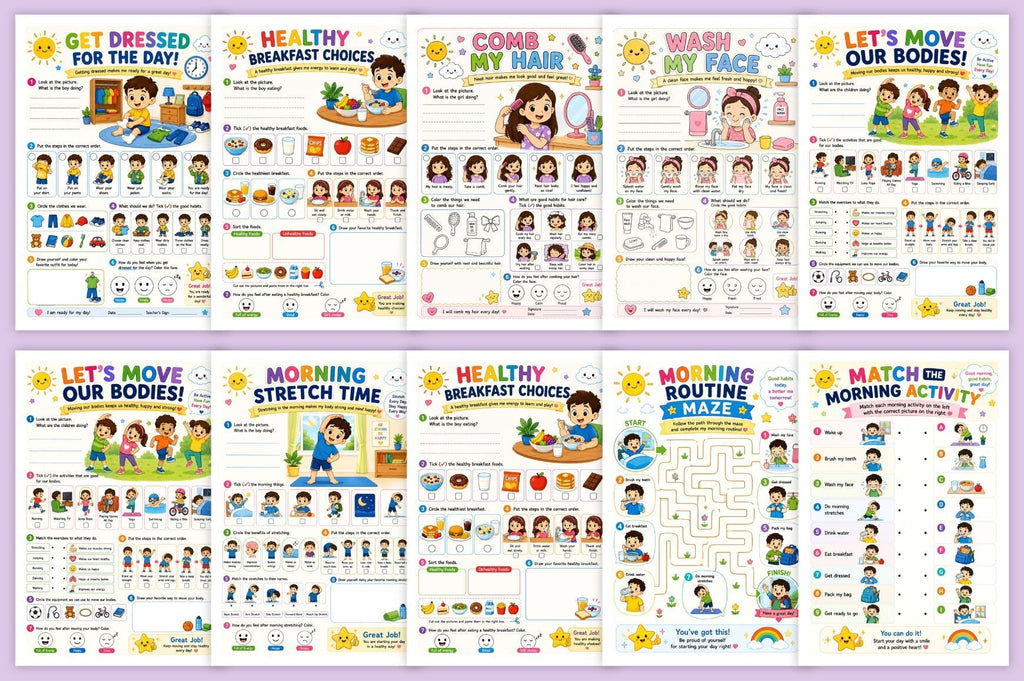 My Morning Routine For Kids Workbook