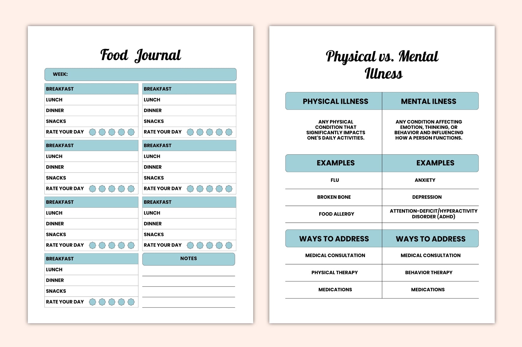 Mind Mental Health Planner for Wellness and Self-Care